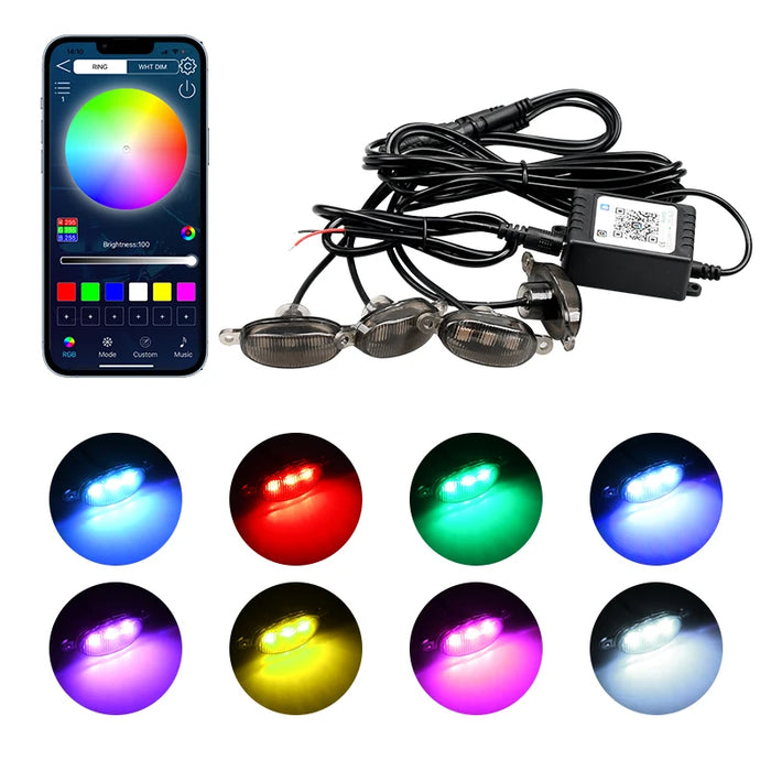 12V Rgb Led Grille Light For Off-Road Vehicles App Control