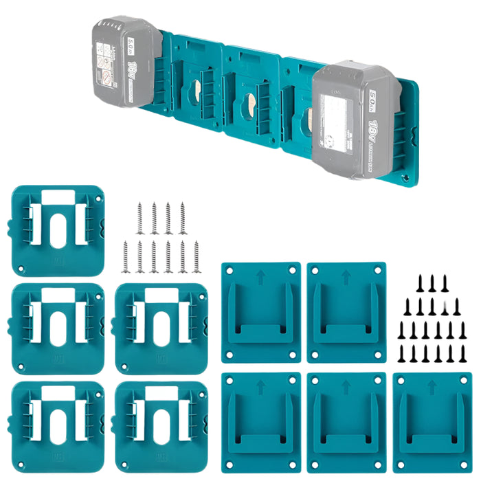 5 Pack Wall Mount Battery Rack For 14.4V 18V Li Ion Tools