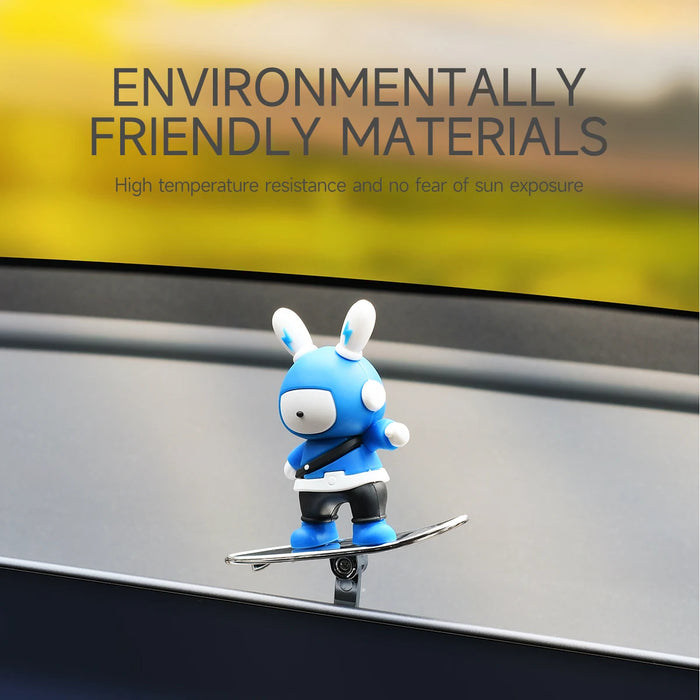 Tesla Model 3 Y Car Dashboard Decoration Cute Doll Skateboard Ornaments