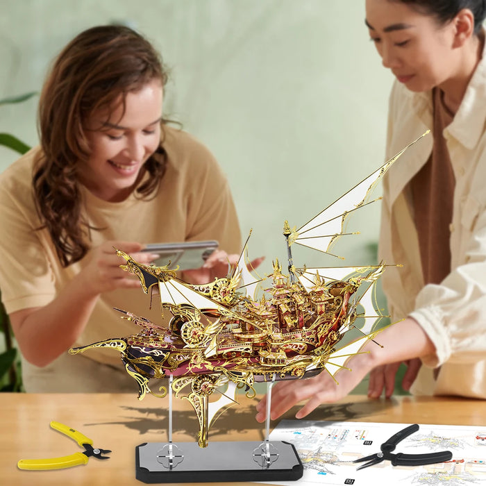 701 Piece Diy 3D Metal Boat Puzzle Kit