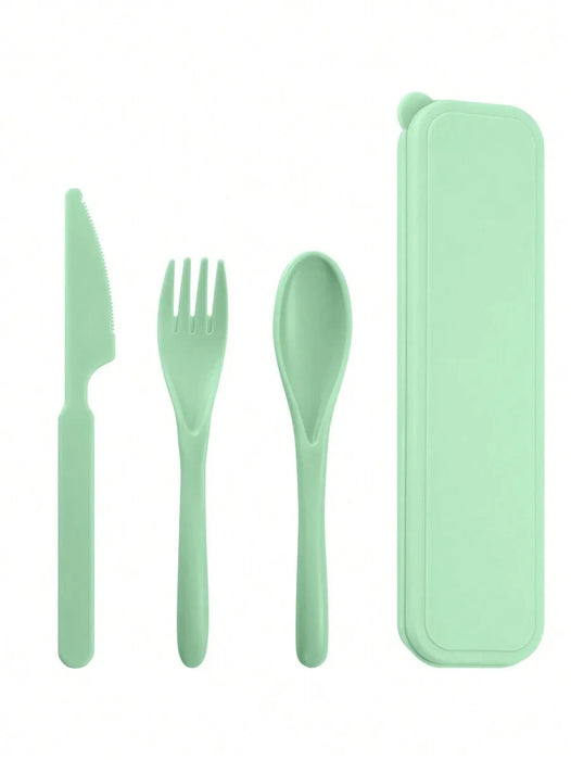 Reusable Cutlery Set For School Outdoor Camping Office 1 Piece Plastic Knife Fork & Spoon