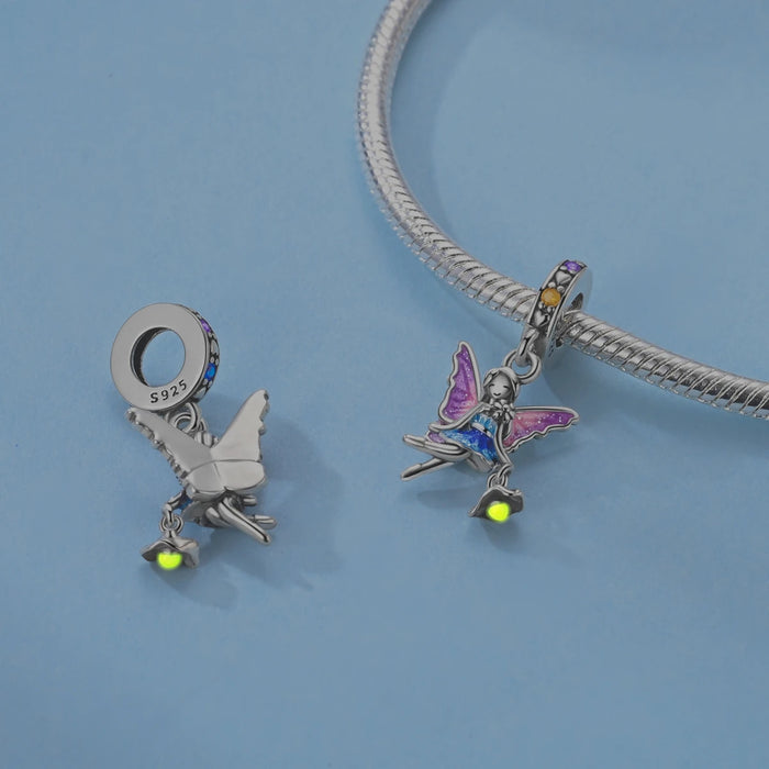 925 Sterling Silver Elf Lamp Pendant Fits Bracelet / Necklace Diy Gift