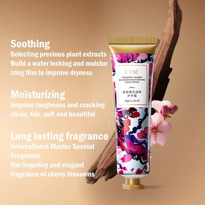 8 Piece Flower Fragrance Hand Cream Set For Moisturizing Nourishing And Repairing Hands