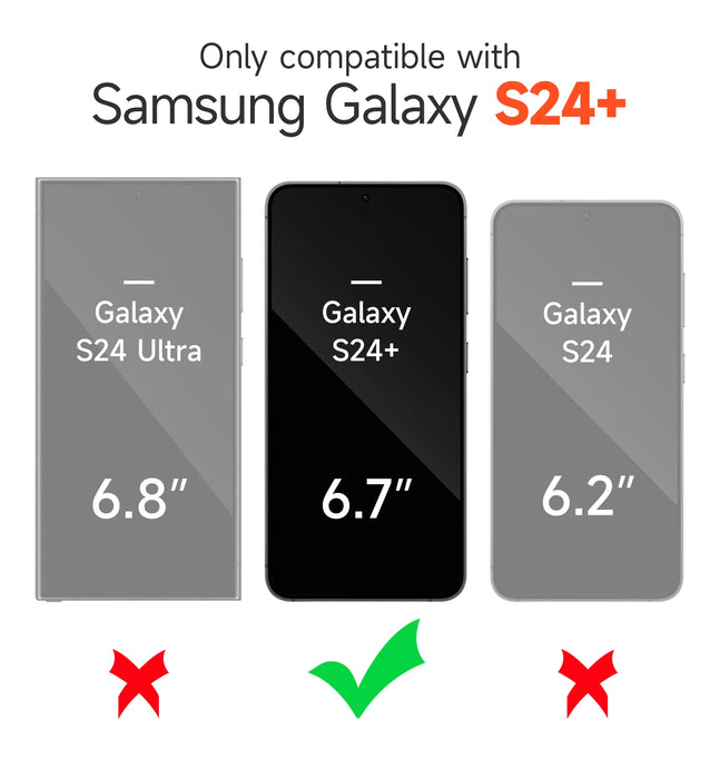 For Samsung Galaxy S24 Plus Full-Body Dual Layer Rugged Shockproof Magnetic Magsafe Compatible Case With Camera Stand
