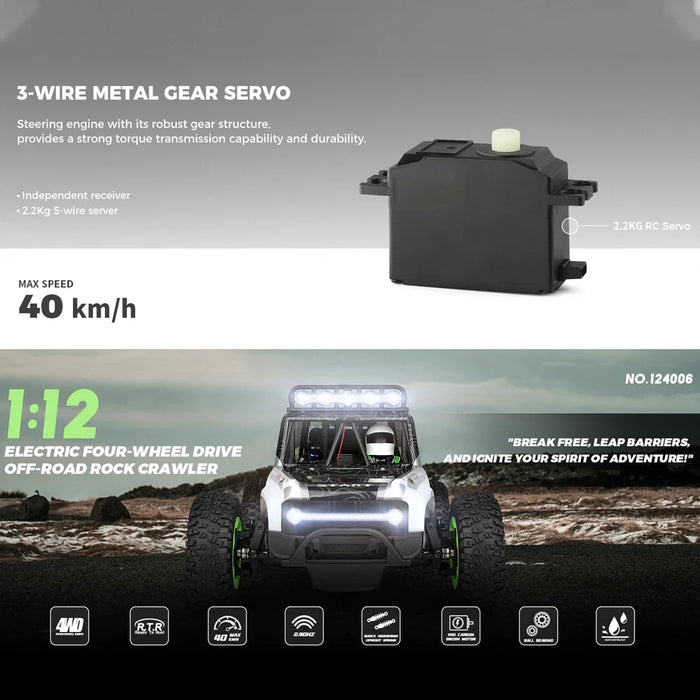 1/12 Rc Car 4x4 Off Road Truck LED Lights