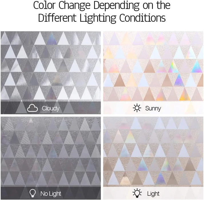 3D Laser Window Film For Glass - Static Cling Triangle Pattern