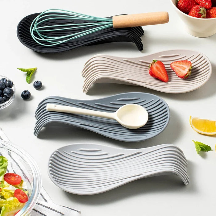 Silicone Spoon Rest & Coaster Set For Kitchen