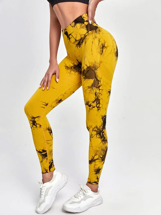 Seamless High Waist Tie Dye Yoga Pants for Women