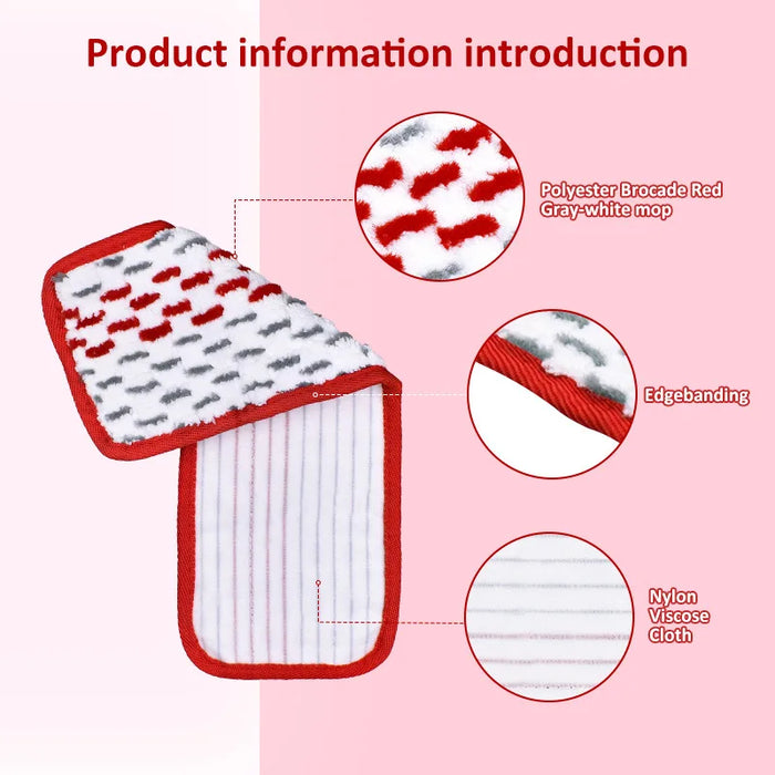 2 Pieces Microfiber Detachable Mop Head Pad Replacement With O-Cedar Promist Strong Water Absorption