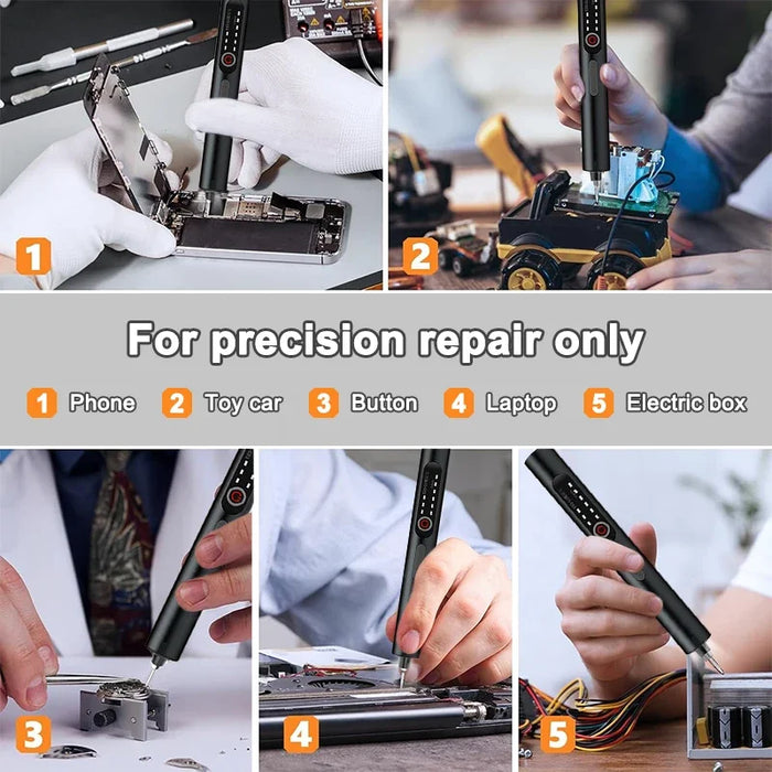 18 / 24 In 1 Electric Screwdriver Kit For Mobile Repair 3 Torque Settings Led Light