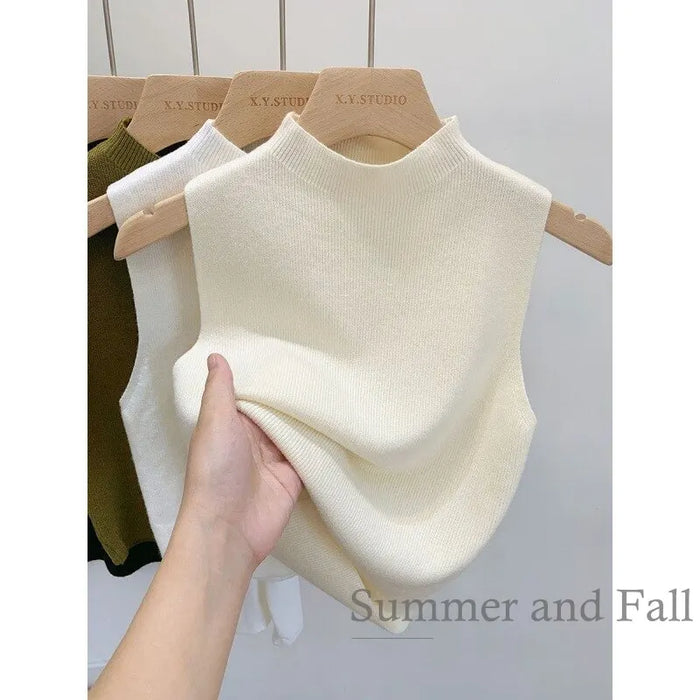 Sleeveless Knit Tank Top for Spring/fall