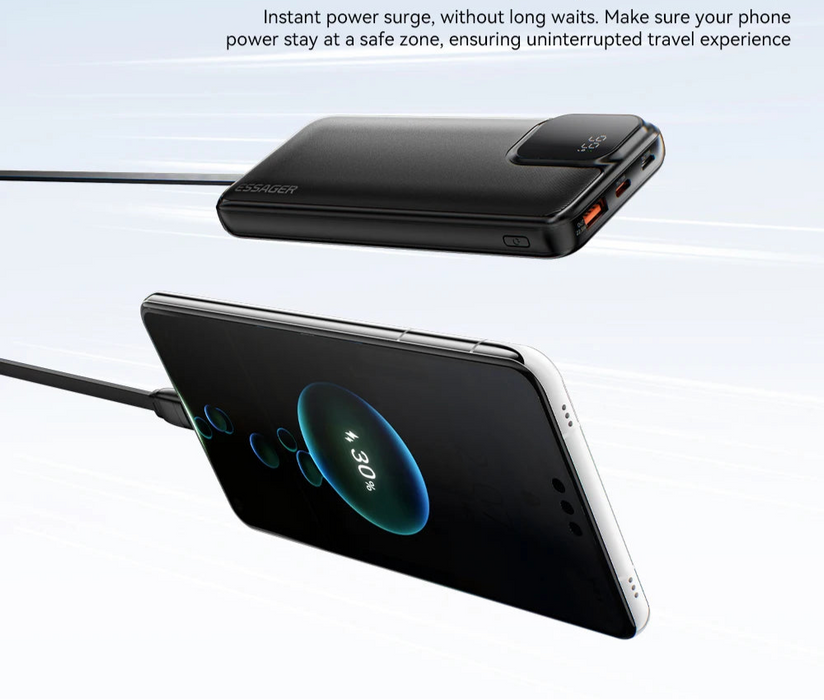 20000Mah Dual Cable Power Bank Fast Charging Portable Power Bank For Iphone 16 15 Pro Max Xiaomi Pd 20W External Battery