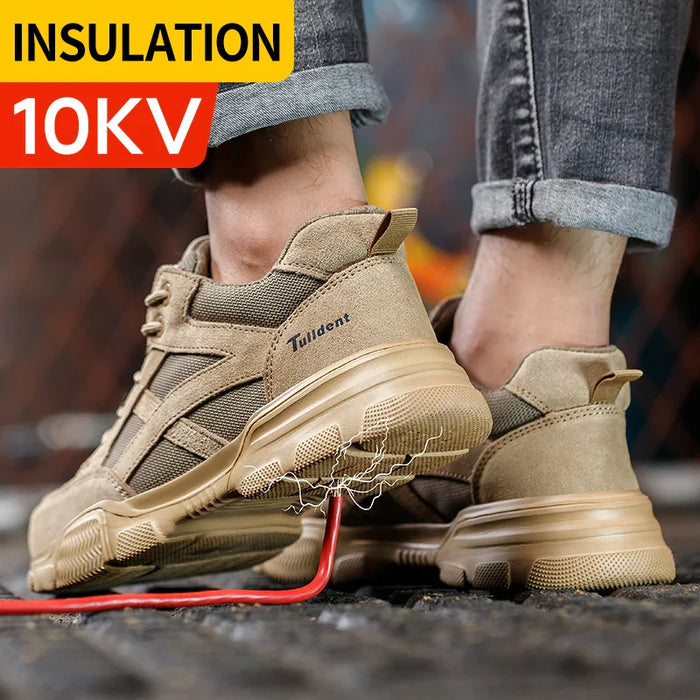 Mens 10 Kv Electrician Safety Shoes Puncture Proof Work Boots