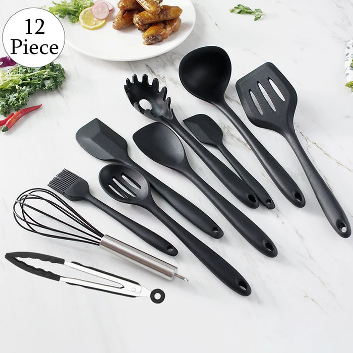 12 Piece Non Stick Silicone Kitchen Utensil Set
