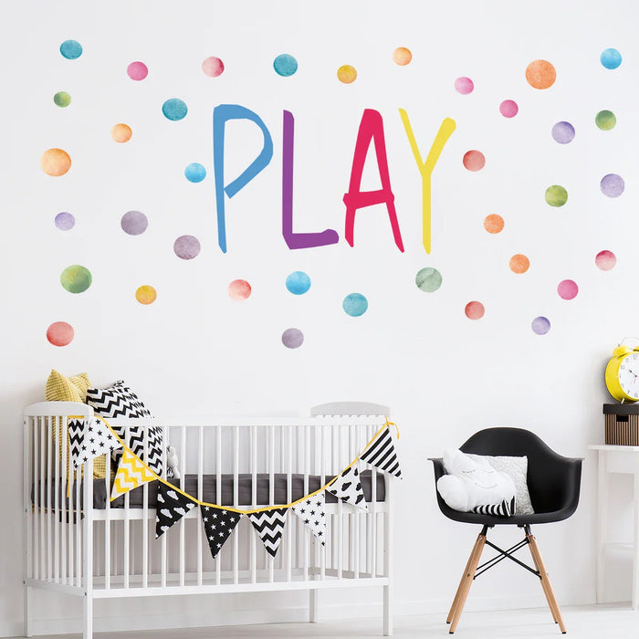 Colourful Dot Wall Decals For Kids Room Decor