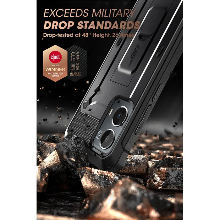 For Moto G Stylus 5G 2024 Not Fit 2023 Version Ub Pro With Built-In Screen Protector Full-Body Rugged Belt Clip Case