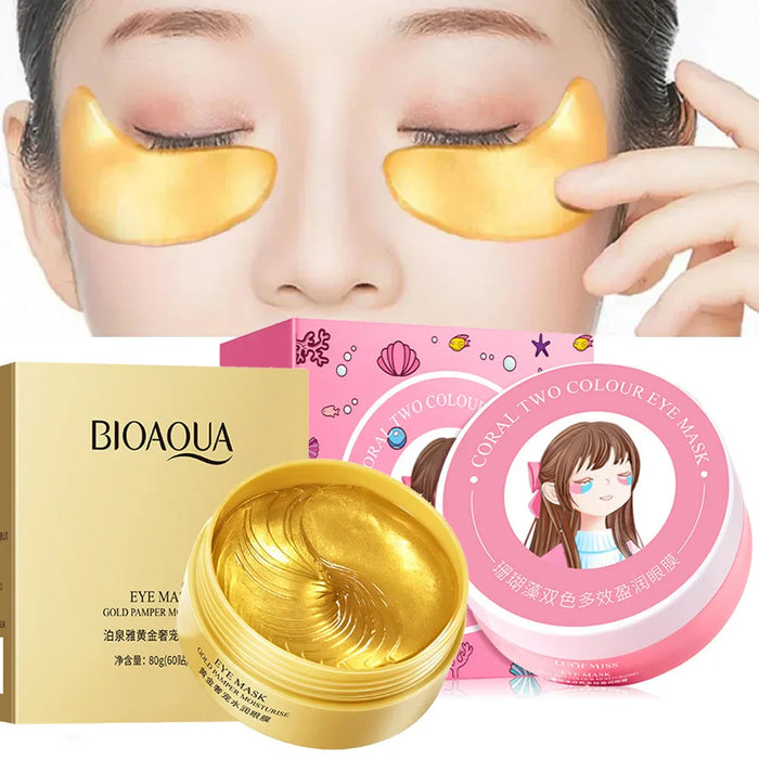 60 Piece Gold Crystal Collagen Eye Mask For Dark Circles & Bags