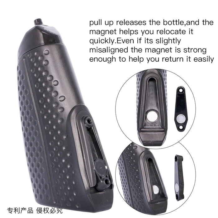 Lightweight Bike Water Bottle With Cage & Magnetic Mount