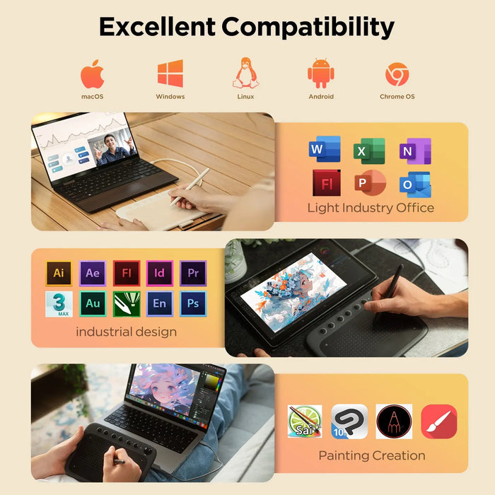 6 Inch Digital Graphic Tablet For Android / Pc / Mac