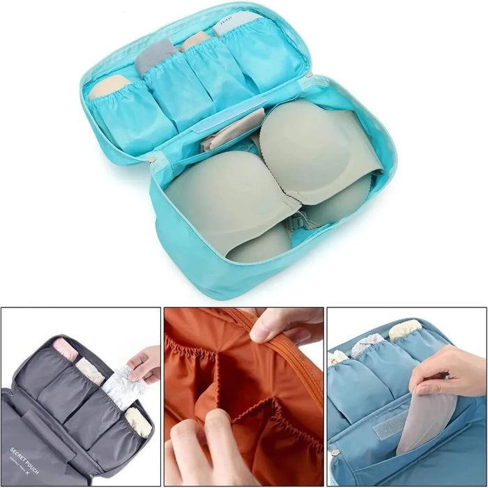 Compact Travel Bag for Undergarments and Toiletries
