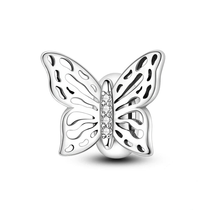 925 Sterling Silver Butterfly Charms Fits Bracelets Diy Jewelry For Women