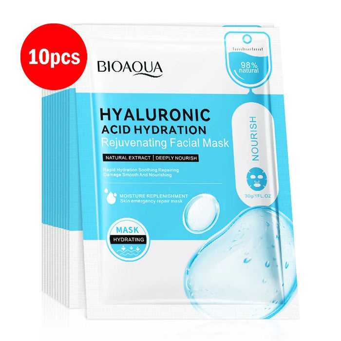 5 / 10 Piece Hydrating Hyaluronic Acid Face Masks