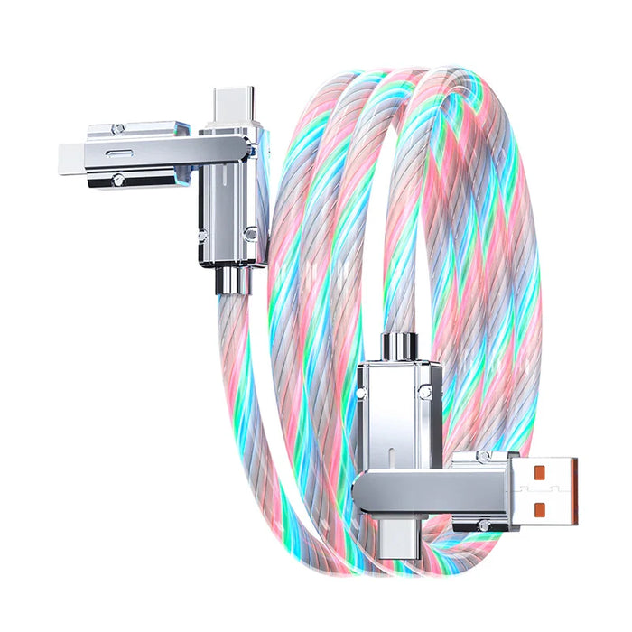 Multicolour 4In1 Fast Charging Data Cable 100W