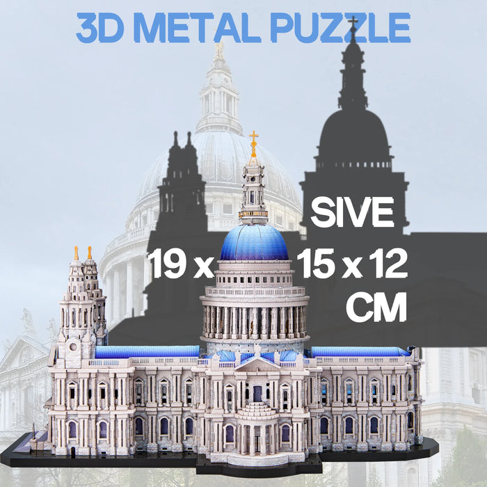 St. Paul's Cathedral 3D Metal Puzzle Kit Home Decor Gift