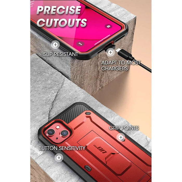 For Iphone 14 / 13 6.1 Inch Ub Pro Rugged Holster Case With Built-In Screen Protector