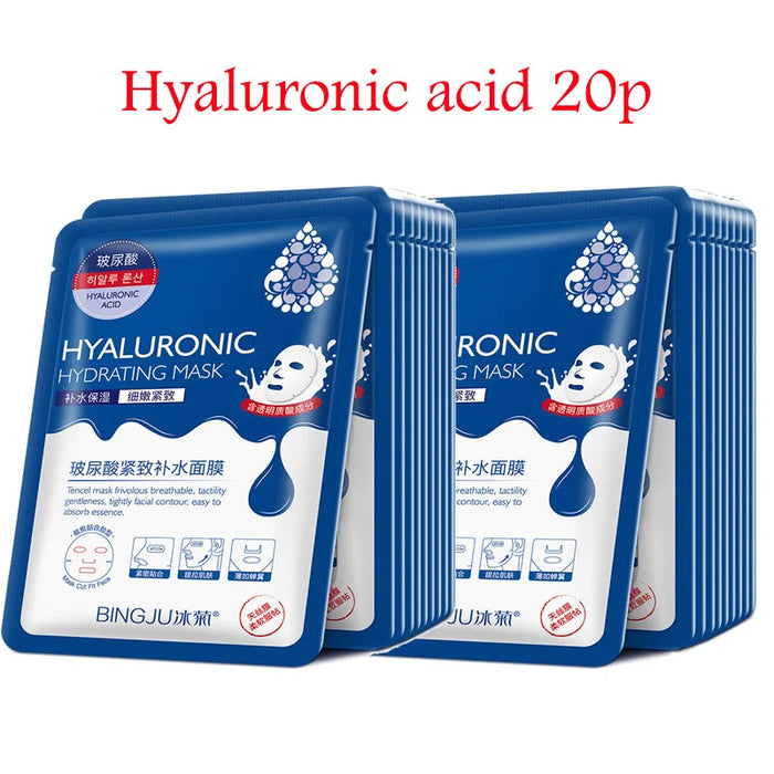 20 Hyaluronic Acid Collagen Face Masks Moisturizing Firming Hydrating