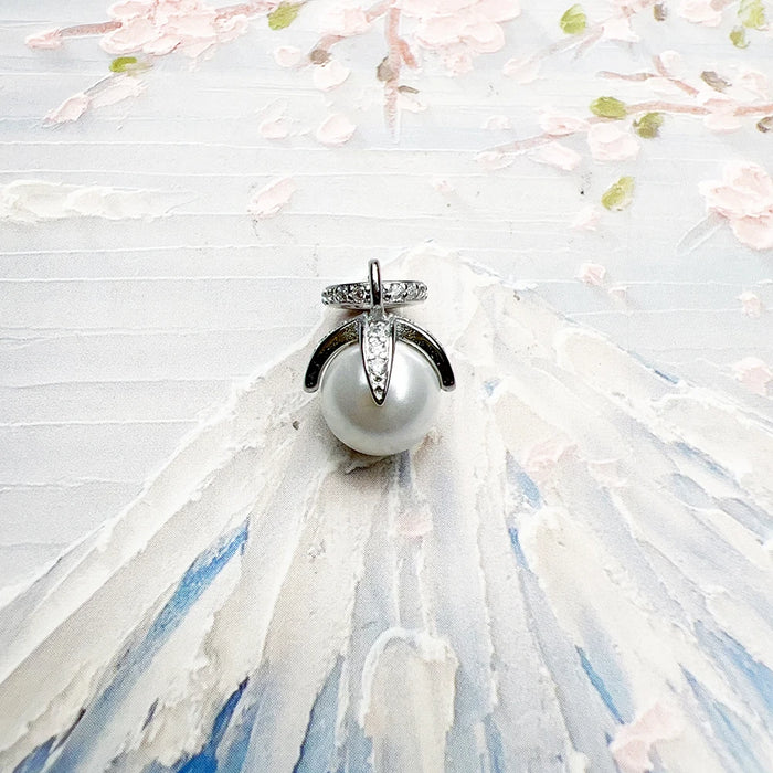 925 Sterling Silver Freshwater Pearl Ball Pendant Romantic Fashion Jewelry For Women