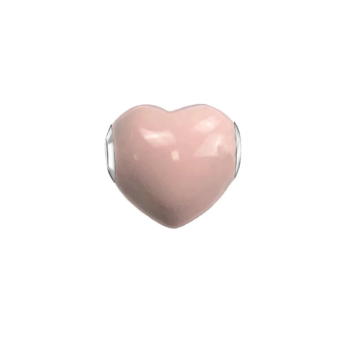 925 Sterling Silver Romantic Pink Heart Beads Charm For European Diy Jewelry Gift For Women