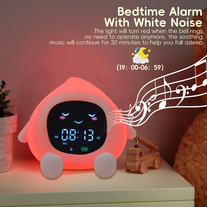 6 In 1 Fruit Shaped Kids' Alarm Clock With Sleep Training & Night Light