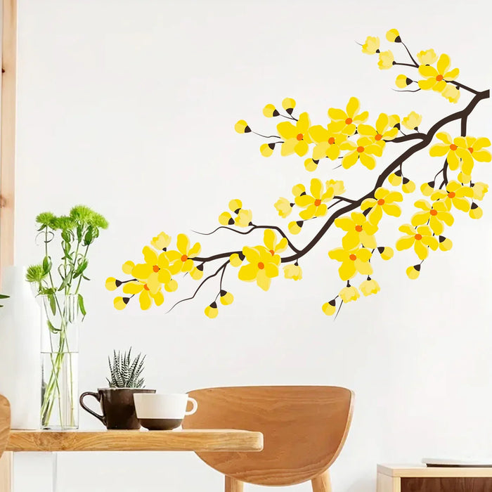 Vibrant Watercolour Flower Wall Decals For Home Decor