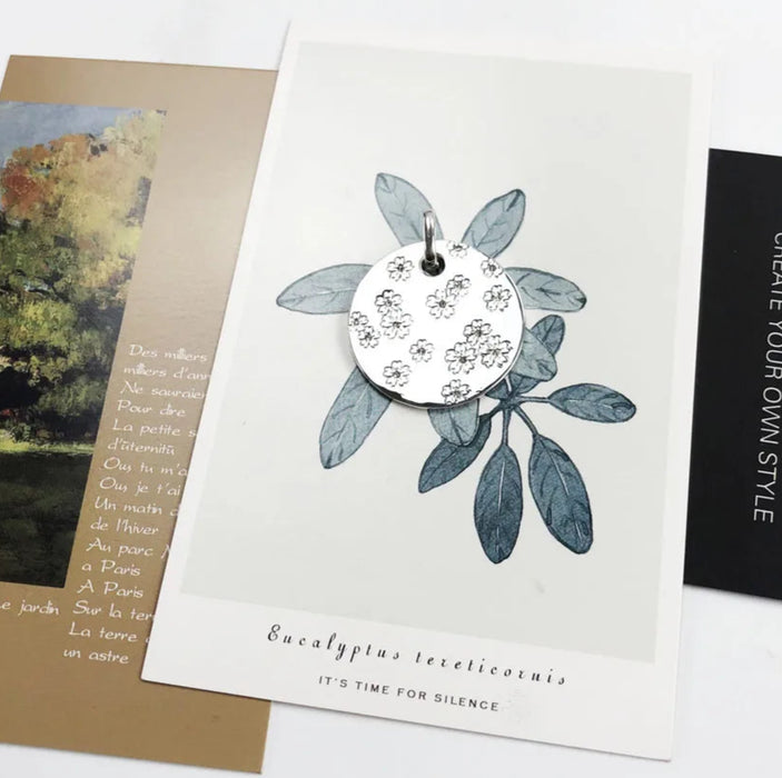 925 Sterling Silver Cherry Blossom Pendant Spring Ornament For Women