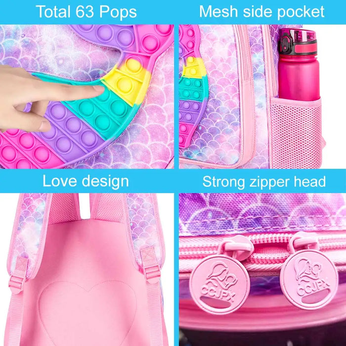 16 Inch Kids Backpack Lunch Box Set For Preschool