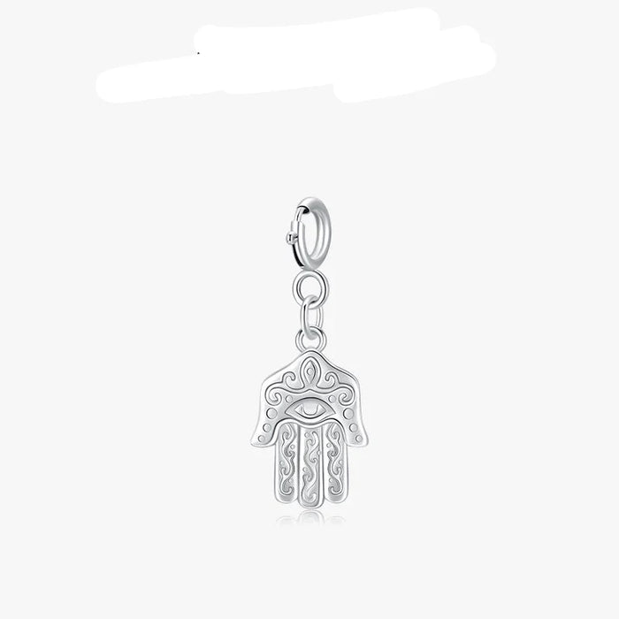 925 Sterling Silver Hamsa Pendant For Women Bracelets & Necklaces