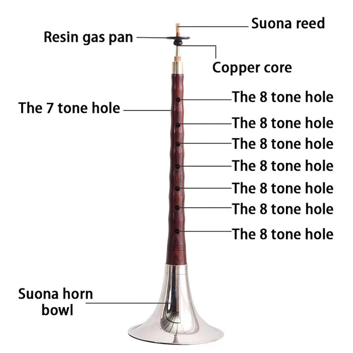 Traditional Chinese Ebony Suona Set For Beginners And Adults