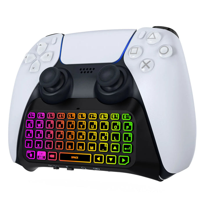 For Playstation 5 Rgb Backlight Keyboard Wireless Mini Gamepad With Upgraded Speaker