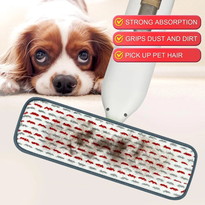 4 Pack Thicker Microfiber Mop Pads Compatible With Swiffer Power Mop Wet Pads For Floor Cleaning Reusable & Washable Pads