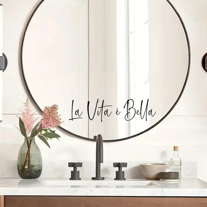 1Pc Warm & Inspirational Mirror Stickers For Bathroom & Bedroom Decor