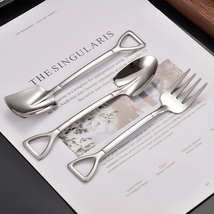 9 Piece Stainless Steel Dessert Fork & Spoon Set