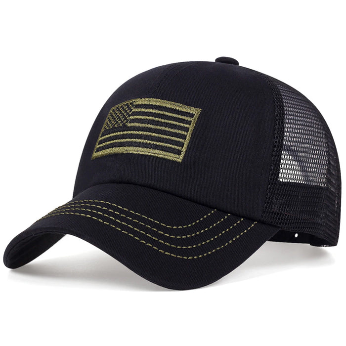 Usa Flag Embroidered Baseball Cap Adjustable Sun Hat For Outdoor Activities