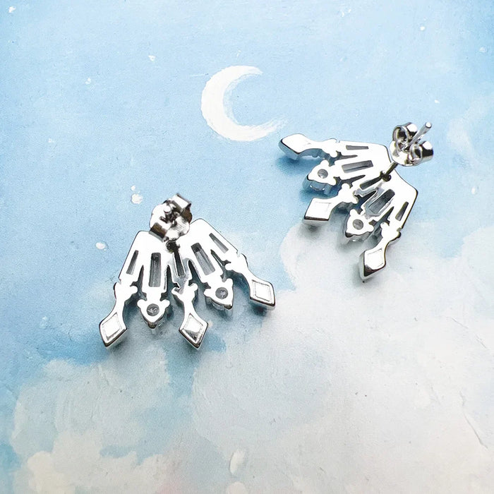 925 Sterling Silver Winter Sun Stud Earrings For Women