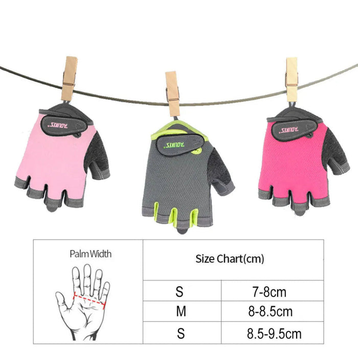 Pair of Half Finger Gym Gloves Unisex Wrist Weightlifting Gear