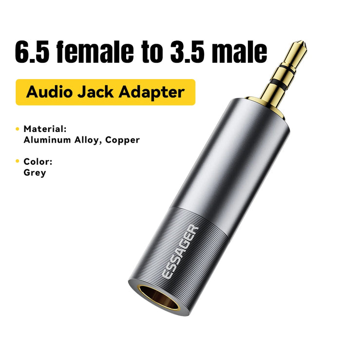 3.5Mm To 6.5Mm Audio Jack Adapter For Phone Pc Earphones Speaker Sound Card Guitar Dvd Amplifier 6.5 To 3.5Mm Converters