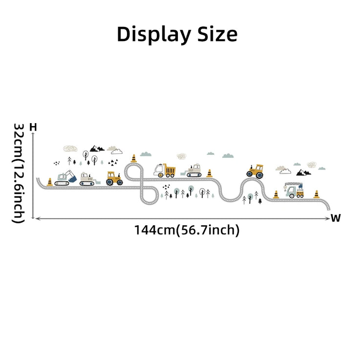 Cartoon Cars Wall Stickers For Kids Room Decor