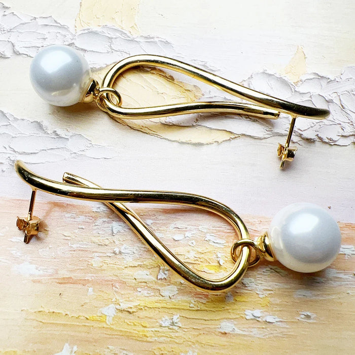 925 Sterling Silver Vintage Heritage Pearl Earrings Autumn