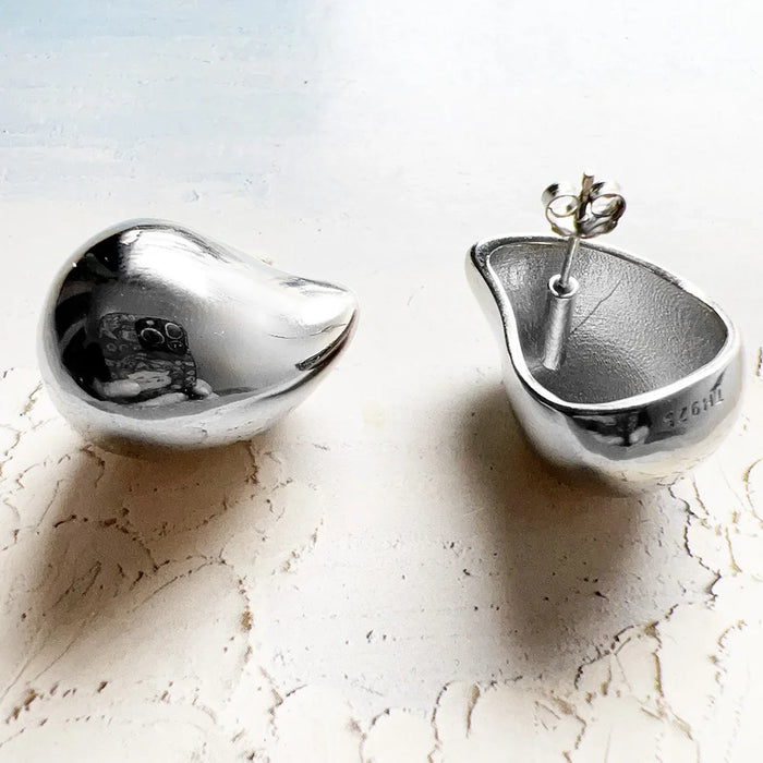 925 Sterling Silver Autumn Tear Water Drop Earrings Fine Jewelry For Women