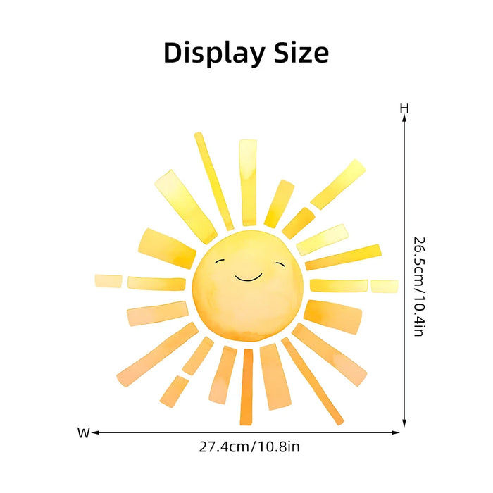 Adorable Cartoon Sun Wall Sticker For Kids Room Decor